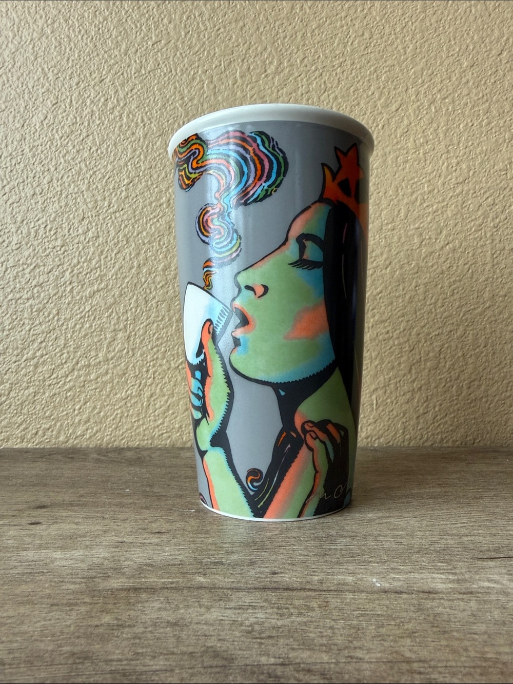 Starbucks 2015 Ceramic Travel Mug 12 oz Coffee Cup with Lid